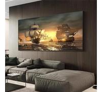 Sailing Ship Seascape Diamond Painting Kits for Adults Large 5D Diamond Art Kits Full Drill Gem Art Kit for Adults, DIY Embroidery Painting Kits for Home Wall Art Decor 28x56 inch