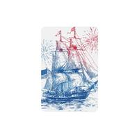 Sailing Ship With The American Flag Car Air Fresheners 4 Pcs Hanging Scented Cards Fragrance Scented Cards For Car Aromatherapy Tablets