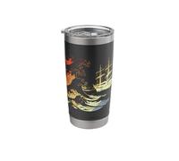 Sailing Sketch Retro Style Sloop Race Stainless Steel Insulated Tumbler
