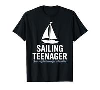 Sailing Teenager Sailboat Beach Adventure Summer Sailing T-Shirt