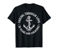 Sailing Through Love 29 Years and Counting Anniversary T-Shirt