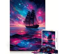 Sailing Through The Cosmos 1000 Piece Jigsaw Puzzles for Adults Teenagers Solid Logic Toy Quiet Fun Precision Cut Santa Wish Pick (50x75cm)