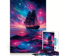 Sailing Through The Cosmos Hard Jigsaw Puzzle for Adults 1000 Pieces Mind Puzzle Calm Relax Art Assembly (38x26cm)
