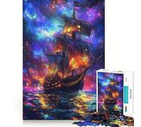 Sailing Through The Cosmos Jigsaw Puzzles for Adults1000 Piece Mind Skill Group Joy Quality Edge Art Collection Piece (38x52cm)