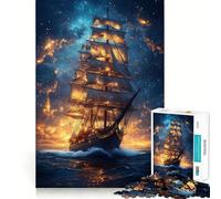 Sailing Through The Stars Jigsaw Puzzle for Teenagers 1000 Pieces Reason Skill Toy Calming Play Exact Cut Perfect Present (38x52cm)