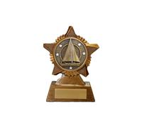 Scotland Flag Trophy Award Premier Star Antique Gold 120mm Heavy Resin Scottish Saltire Free Engraving -troshow1-gd