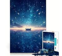 Sailing Under Night Stars 1000 Pieces Jigsaw Puzzles for Adults Strengthen Memory Casual Fun Clean Edge Classic Gift (38x52cm)