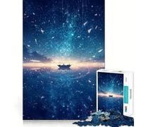 Sailing Under Night Stars Jigsaw Puzzles for Adults1000 Pieces Smart Game Quiet Calm Pattern Assembly Amazing Present (50x75cm)