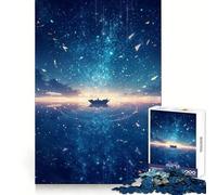 Sailing Under Night Stars Jigsaw Puzzles for Adults1000 Pieces Smart Game Quiet Calm Pattern Assembly Amazing Present (50x75cm)