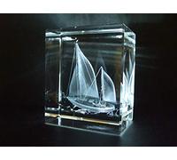 SAILING YACHT SHIP LASER PAPERWEIGHT 3 DIMENSIONAL 3684