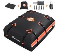 Sailnovo Car Roof Bag Waterproof 21 Cubic Feet/595L,Roof Box 1000D PVC Rooftop Cargo Carrier with Anti-Slip Mat,Combination Lock,Storage Bag,Door Hooks & Strap fit Vehicle with/Without Luggage Rack