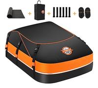 Sailnovo Car Roof Box, Foldable Waterproof Heavy Duty 1000D 590L with 6 x Door Hooks, Non-Slip Mat, 8 x Reinforced Straps, Storage Bag 590L/1000D Nylon