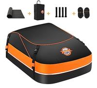 Sailnovo Car Roof Box Roof Box Foldable Waterproof Heavy Duty 1000D 450L with 4 x Door Hook, Non-Slip Mat, 6 x Reinforced Straps, Storage Bag 450L/1000D Nylon