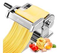 Sailnovo Pasta Maker Machine, Manual Pasta Machines with 9 Adjustable Thickness Settings & 2 Width for Making Homemade Spaghetti, Fettuccini, Lasagna, or Dumpling Skins, Easy to Clean