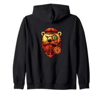 Sailor Anchor Retro - Maritime Polar Bear Sailing Zip Hoodie