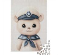 Sailor Bear Nursery Boy 1000 Piece Jigsaw, 38x26cm/1000pcs | For adults who enjoy longer puzzle sessions: Adult jigsaw puzzle with 1000 pieces fits calm indoor leisure.