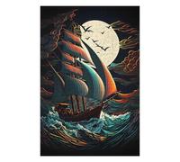 Sailor Boat Sea Clouds Themed Jigsaw Puzzle for Adults, 1000 PCS