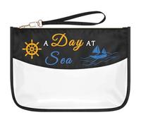 Sailor Captain Gift Cruise Lover Gifts for Women Makeup Bag Skipper Gift Sea Themed Clear Cosmetic Bag Cruise Party Gift for Sister Friends Bestie Summer Vacation Zipper Travel Toiletry Pouch