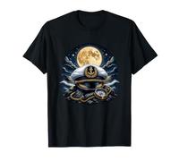 Sailor Captain Hat Anchor Compass Full Moon T-Shirt