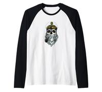 Sailor Captain Skull Raglan Baseball Tee