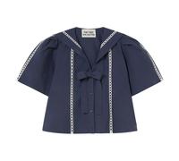 Sailor Cotton Blouse Navy blue 40