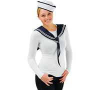 Sailor Girl Hen Night Fancy Dress Sexy Navy Instant Kit Hat And Scarf Set Outfit