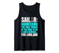 Sailor Harnessing Free Power To Go Nowhere For $100,000 Tank Top