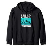 Sailor Harnessing Free Power To Go Nowhere For $100,000 Zip Hoodie