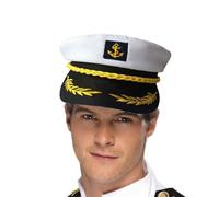 Sailor Hat Women's - Adjustable Yacht Sailor Hat | Men's Headgear Accessory for Ship, Cruise, Fishing, Sailing and Nautical Oktoberfest Festival