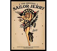 Sailor Jerry Vintage Metal Sign Pub Bar Man Cave Tattoo Whiskry Plaque (Size Small A5 (200x150mm))