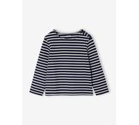 Sailor-Like Top, Long Sleeves, for Girls navy blue