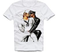 Sailor Man Gay T-Shirt Male Friend Lovers Tom of Finland Leather Jacket XXL Black