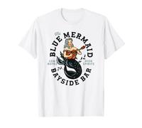 Sailor Mermaid Tattoo Guitar Playing Dive Bar Music Pinup T-Shirt