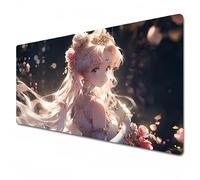 Sailor Moon Mouse pad|Anime Mouse pad Large|Pink Gaming Mouse pad|XXL Mouse pad 900x400|Office Desk mat|Waterproof - Anti Slip|Tsukino Usagi (31.5 x 11.8 x 0.1 in)