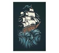 Sailor Struggle Themed Wooden Jigsaw Puzzle for Adults, 1000 PCS