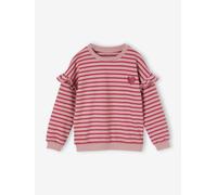Sailor-type Sweatshirt with Ruffles on the Sleeves, for Girls old rose