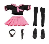 ＡＷＨＡＯ Sailor Uniform for Female Action Figures in 1:12 Scale, Outfit, Practical Garment, Suit, Black Pink Short