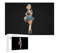 Sailor1 Pinup Funny Wooden Puzzle Adults Difficult Jigsaw Puzzles with Storage Box for Family Game Birthday Gift