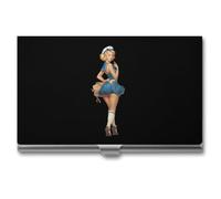 Sailor1 Pinup Metal Business Card Holder Name Cards Case | Professional Slim Wallet Organizer Portable Pocket Purse for Men Women
