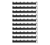 SailorMoon 10 Pack Slat Wall Hooks 11.8 * 7 * 7inch Black Heavy Duty Hooks 10kg Slatwall Hooks with 6 Ball Design, 6 Ball Waterfall for Clothing Display in Retail Stores, Homes and Garages, Black