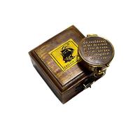 Sailor's Art Pocket Compass-Antique Handcrafted Brass Compass With Case Box-Clock Camping Travelling Equipment-Sailor's Marine Boat Gifts-Direction Navy Compass-Vintage Home Décor Item