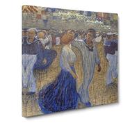 Sailors Ball by Eugene Jansson Classic Painting Canvas Wall Art Print Ready to Hang, Framed Picture for Living Room Bedroom Home Office Décor, 20x20 Inch (50x50 cm)