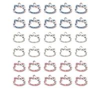 sailorsunny 30Pcs Premium Rinestone Charms Women Bling Drop Charm for Jewelry Making Personalized Crafts Dainty Crystal Anime Charms, Alloy Steel, Rhinestone