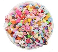 sailorsunny 50Pcs Cute Jewelry Making Charms Anime Beads Flatback Resin Charms Cute diy Crafts Accessories Animal Beads, M, Resin, No Gemstone