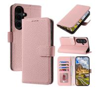 SailorTech Case for Samsung Galaxy Z Fold8 Genuine Leather Case with Card Holder, Flip Folio Wallet Case with Card Slots, Kickstand Phone Case for Samsung Z Fold 8 Purse Case - Pink