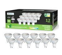 sailsco Class A GU10 LED Cool White Spotlight Bulb, 1.9 W Equivalent to 50 W, 345LM 6500K GU10 LED Bulb, Cool White, 36° Beam Angle, Non-Dimmable, Pack of 12