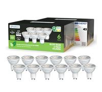 sailsco Energy Class A GU10 LED Cool White Lamp, 1.9 W 345 LM 6500 K Cool White GU10 Spot Energy Saving Bulb, 50 W Bulb Replaces, 36 Degree Beam Angle G10 Bulb, Not Dimmable Bulb, Pack of 12