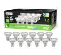 sailsco Energy Class A GU10 LED Warm White Lamp, 1.9 W 345 LM 2700 K Warm White GU10 Spot Energy Saving Bulb, 50 W Bulb Replaces, 36 Degree Beam Angle G10 Bulb, Not Dimmable Bulb, Glass, Pack of 12