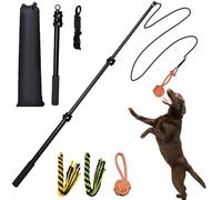 SailStart Flirt Pole for Dogs Heavy Duty 40inch Extendable Aluminum Alloy Dog Flirt Pole for Large/Medium/Small Gogs,Interactive Dog Toys for Indoor/Outdoor