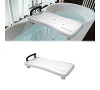 SAILUN Adjustable Bath Board Seat with Black Handle, Non-Slip Bathtub Chair for Adults, Supports up to 150 kg, Plastic Shower Transfer Aid
